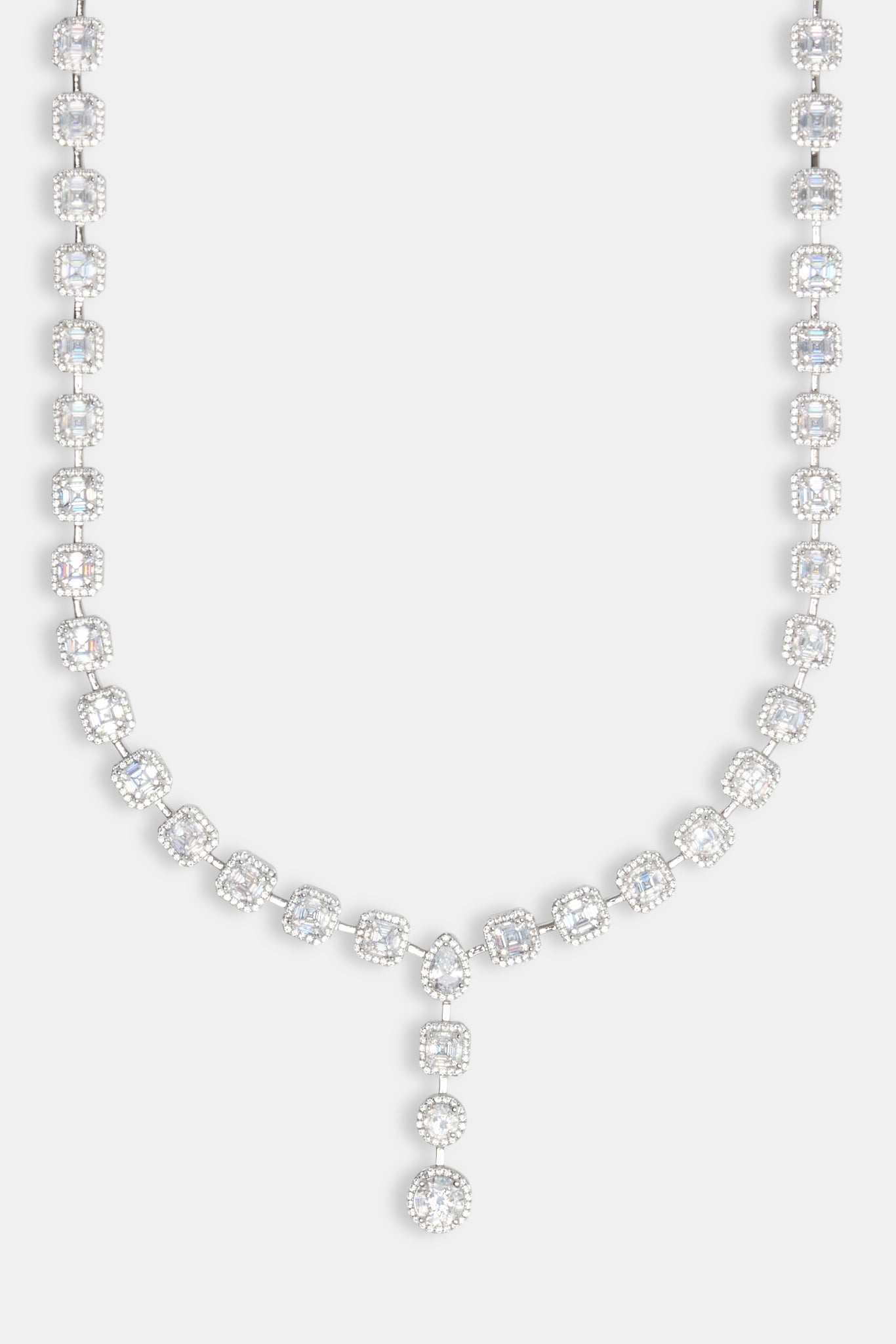 Iced CZ Tenniskette mit gemischter Form
